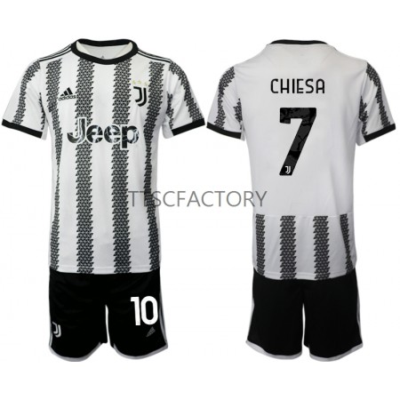 Juventus Chiesa 7 Kinder Heim Trikotsatz 2022/23 Kurzarm